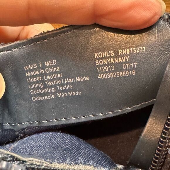 Kohls Sonoma Navy Suede booties “Sonya” size 7 - Picture 9 of 10